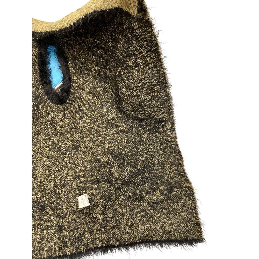 Tempo Paris womans beige black Eye-Pattern Poncho Shawl size M/L SKU 9292 - Picture 9 of 12